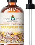 EVOKE OCCU 100% Pure Grapefruit Essential Oil for Diffuser, Aromatherapy, Skin - 4 Fl Oz