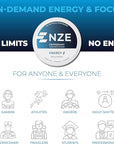 NZE Caffeine Nootropic Pouches (Peppermint) - Nootropic Energy Pouches with 50mg Caffeine, Alpha GPC, L-Tyrosine & L-Theanine with No Sugar or Artificial Sweeteners - 15 Nicotine Free Pouches Per Can