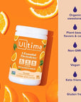 Ultima Replenisher Daily Electrolyte Drink Mix – Orange, 90 Servings – Hydration Powder with 6 Key Electrolytes & Trace Minerals – Keto Friendly, Vegan, Non- GMO & Sugar-Free Electrolyte Powder