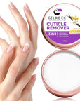 gelike ec Organic Nail Cuticle Remover for Salon: Vanilla 3 In 1 Natural Cuticle Softener Exfoliator Moisturizer for Professional Manicure