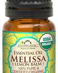 US Organic 100% Pure Melissa (Lemon Balm/Sweet Balm) Essential Oil - USDA Certified Organic, Steam Distilled - W/Euro Dropper (5 ml / 1/6 fl oz)