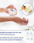HIQILI 1 Fl Oz Vanilla Essential Oil, Undiluted Natural Strong Fragrance Add in Skin Perfume, Unscented Lotion, Candle Soap Making Scent, Relax at Home with Diffuse Warm Sweet Aroma