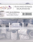 PANA 100 Pieces Nail Sanding Bands Professional Nail Manicure Great Fit for Nail Drill Bits for Acrylic Nails (120 Grit, Zebra)
