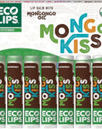 Mongo Kiss USDA Organic Lip Balm Set 8-pack (0.15 oz. each) with Mongongo Oil & Cocoa Butter to Moisturize Chapped Lips | Made in USA by Eco Lips - Peppermint