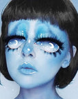 MEICOLY Light Blue Face Body Paint,Pale Baby Blue Face Paint Sadness for Halloween Corpse Bride Avatar Smurf Sally Cosplay Makeup,2.37Oz Large Tube Washable Body Paint for Adult and Kids
