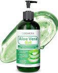 Aloe Vera Gel Body Moisturizer - Sunburn Relief Aloe Vera Gel for Skin with Apple Stem Cell, Cucumber & Violet Hydrosol - Hydrating Facial Moisturizer for Dry Skin - Scalp Moisturizer 16oz