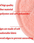 Reusable Makeup Remover Pads 16 Pack Microfiber Cleansing Facial Rounds Wipes Face, Eyes, Lips(3.5inch, coral)