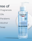 Eucerin Hydrating Cleansing Gel, Daily Face Wash and Makeup Remover Formulated with Hyaluronic Acid, 6.8 Fl Oz Bottle