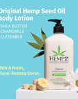 Hempz Original, Natural Hemp Seed Oil Body Moisturizer with Shea Butter and Ginseng, Original Scent, Floral Banana, 17 Fl.Oz ( Packaging may vary )