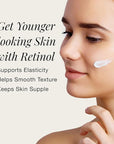 poppy austin Retinol Cream for Face 3.4OZ, High-Strength Retinol Night Cream - Cruelty Free Wrinkle Cream - Anti Aging Eye Cream For Face & Body