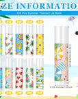 100 Pcs Summer Lip Balm Bulk Gifts