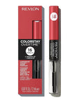 Revlon Liquid Lipstick with Clear Lip Gloss, ColorStay Overtime Lipcolor, Dual Ended with Vitamin E, 020 Constantly Coral, 0.07 Fl Oz