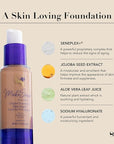 SeneGence MakeSense Original Foundation, Pecan, 1 Fl Oz, Long-Lasting Oil-Free Formula with Skin-Nourishing Ingredients, Water-Resistant