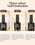 Beetles Matte Top Coat Gel Nail Polish Gel Top Coat & Base Set, 3Pcs Matte & Shiny Top Coat Nail Polish and Base Coat, No Wipe Long Lasting High Gloss and Matte Effects Soak off Uv DIY at Home