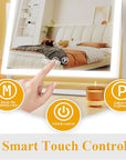 Lighted Makeup Mirror, 17.3"x13" Hollywood Vanity Mirror with Led Lights, Three Color Lighting Modes, and 5X Magnification Mirror, Smart Touch Control, 360°Rotation(Round Corner)