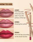 12PCS Matte Lip Liner Set,Waterproof Lipstick Liner Slim,High Pigmented Creamy Lipliners Pencil,Non-fading Long Lasting Lip Liner Pencil for Women