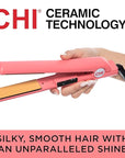 CHI Ceramic Series Flat Iron, Hair Straightener for Silky, Smooth Hair, 1" Iron, Sweet Coraline