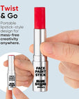 Blue Squid PRO Red Face Paint Stick - Waterproof Body Paint for Adults & Kids Eye Black Baseball, Eyeblack Softball - Vegan Hypoallergenic Twist-Up Non-Toxic Makeup Stick for Cosplay, Sports & SFX