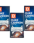 Duke Cannon Big Brick of Soap - Campfire, Smoky Hickory Scent, American-Made, Large Size, 10 oz. (3 Pack)