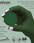 Mehron Makeup Paradise Makeup AQ Refill Size | Stage & Screen Performance, Face & Body Painting, Beauty, Cosplay, and Halloween | Water Activated Face Paint, Body Paint .25 oz (7 ml) (DARK GREEN)