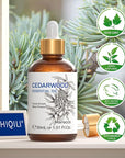 HIQILI 1 Fl Oz Cedarwood Essential Oil, Pure Natural Cedarwood Oil for Hair, Diffuser, Aromatherapy - 30ML