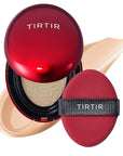 TIRTIR Mask Fit Red Cushion Foundation | Full coverage, Weightless, Skin fit, Satin Glow Finish, Korean Makeup BB Foundation, beauty, Tattoo cover up, Buildable (#23N Sand, 0.63 Fl Oz)