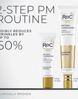 RoC Retinol Correxion Value Set Duo, Deep Wrinkle Anti-Aging Night Face Cream + Daily Under Eye Cream for Dark Circles & Puffiness , Skin Care Set (Packaging May Vary)