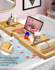 Artmalle bathtub caddy tray for