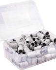 100 Pieces Large Nail Sanding Bands Professional Nail Manicure Great Fit for Nail Drill Bits for Acrylic Nails (240 Grit, Zebra)