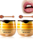 2PCS Bee Lip Balm Honey Pot,Hydrating