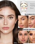 2Pcs Highlighter Stick Cream Contour Stick Makeup Kit, Shimmer Highlighter and Bronzer Stick Contour Wand, Water-proof Long Lasting Smooth Face Brightens & Shades Contouring Stick Illuminator