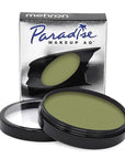 Mehron Makeup Paradise Makeup AQ Pro Size | Stage & Screen Performance, Face & Body Painting, Beauty, Cosplay, and Halloween | Water Activated Face Paint, Body Paint 1.4 oz (40 g) - Olive