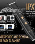 All in 1 Groin & Body Hair Trimmer for Men Bikini Trimmer Women Electric Ball Pubic Shaver IPX7 Waterproof Wet & Dry Use Versatile Shaver for Temple Groin Nose Ear Hairs Beard, Black
