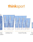 Thinksport Mineral Sunscreen, SPF 50 Clear Zinc Oxide Sunscreen, 6 Fl Oz, Water Resistant Reef Safe Sunscreen, Vegan Broad Spectrum UVA/UVB Sun Screen