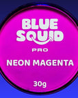 Blue Squid Face Paint Water Based Single Cake Professional Face Paint & Body Paint - Water Activated, Kids Adults Face Painting for Costume, Halloween Makeup, Cosplay - Neon Magenta Face Paint 30g