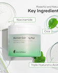 Niacinamide Centella Asiatica Hyaluronic Acid Serum Pad - Korean Brightening, Moisturizer, Deep Hydrating Toner Skincare for Face with Pure Ground Cotton Pad for Routine Facial Care - Made in Korea