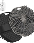 ManmiHealth 2 PCS Silicone Body Scrubber Shower Brush, Upgrade Super-Exfoliating Shower Scrubber with Non-Slip Hand Strap, Silicone Body Buffer for Use in Shower with a Free Hook (Black+Gray)