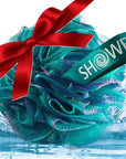SHOWER BOUQUET 2-Sided-Loofah-Back-Scrubber & Bath-Sponge Set // 1-Long-Handle-Back-Brush Plus 2-Extra-Large 75g Soft Mesh Poufs, Men & Women - Exfoliate with Full Pure Cleanse in Bathing Accessories