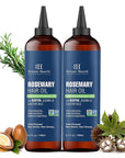 Botanic Hearth 100% Pure Rosemary Oil For Hair Growth | Infused with Biotin, Jojoba, Castor Oil | Hair Oil Repairs Dry Damaged Hair, Strengthening, Healthier - Hair Tonic, 6.7 fl oz (pack of 2)