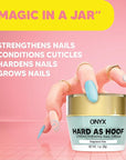 Onyx Professional Hard As Hoof Nail Strengthening Cream, Unscented - Nail Growth & Conditioning Cuticle Cream Stops Splits, Chips, Cracks & Strengthens Nails, 1 oz