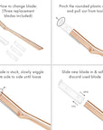Tweezerman Rose Gold Facial Razor