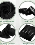 Shimeyao 20 Pack Makeup Towels Black Makeup Washcloths for Face Microfiber Remover Cloth 13x13 Inch Quick Dry Face Towels for Cleansing Hand