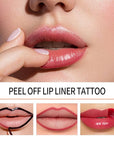 3 Colors Lip Stain Peel Off, Peel off Lip stain, Lip Tint Stain, Peel off Lip Liner Stain, Lip Stain Peel off Tint Tattoo Color Waterproof Long-Lasting, No Smudging