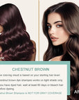 Fvquhvo Hair Dye Shampoo 3 in 1, Hair Color Shampoo, Light Brown Hair Dye, Brown Hair Shampoo, Colors in Minutes, Easy to Use, 16.90 Fl Oz