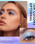 MAKI YIKA Glitter Eyeshadow Silver Liquid Multichrome Eyeshadows Long Lasting, Metallic Chameleon Eye Shadow Smudgeproof Holographic Eye Topper Glitters (#10 Pearl)