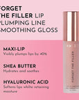 Lawless Women's Forget The Filler Lip Plumper Line Gloss, Nudie, Pink, 0.11 Fl Oz (Pack of 1)
