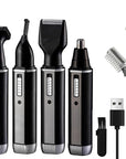 Nose Hair Trimmer for Women and Men, 4-in-1 Facial Hair Removal Trimmer Professional Eyebrow & Facial Hair Trimmer, Rechargeable Portble Waterproof Face Shaver Razor for Nose Ear Eyebrow Set