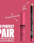 NYX PROFESSIONAL MAKEUP Butter Gloss, Non-Sticky Lip Gloss - Strawberry Cheesecake (Warm Pink)