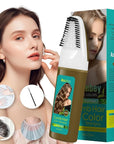 Brown Hair Dye,Hair Dye Shampoo for Women,Hair Color for Gray Hair Coverage Permanent,Comb Dyeing Champu Para CanasHair Dye 4 in 1 With Comb Herbal Natural Plant Hair Color Shampoo(Brown)