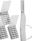 SPA SCIENCES - SIMA Patented Dermaplane Razor for Women Face – Painless 2-in-1 Facial Exfoliation & Peach Fuzz Hair Removal – Anti-Aging – 3 Speeds – Rechargeable – 21 Weeks Treatment